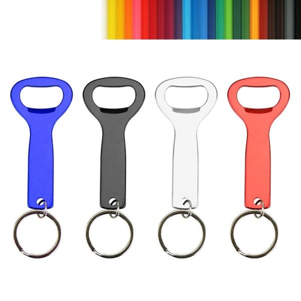 Flat Aluminum Bottle Opener Keychain - 图片 2