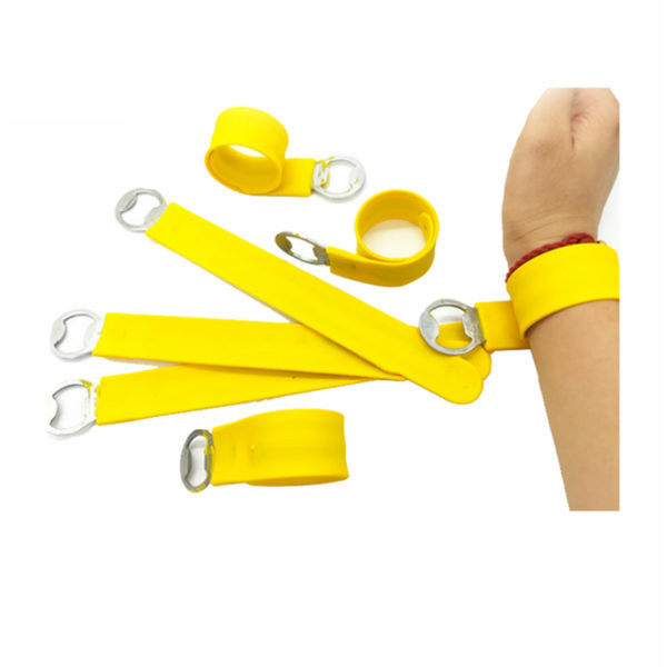 Foldable Silicone Slap Ring Bracelet Bottle Opener - 图片 2