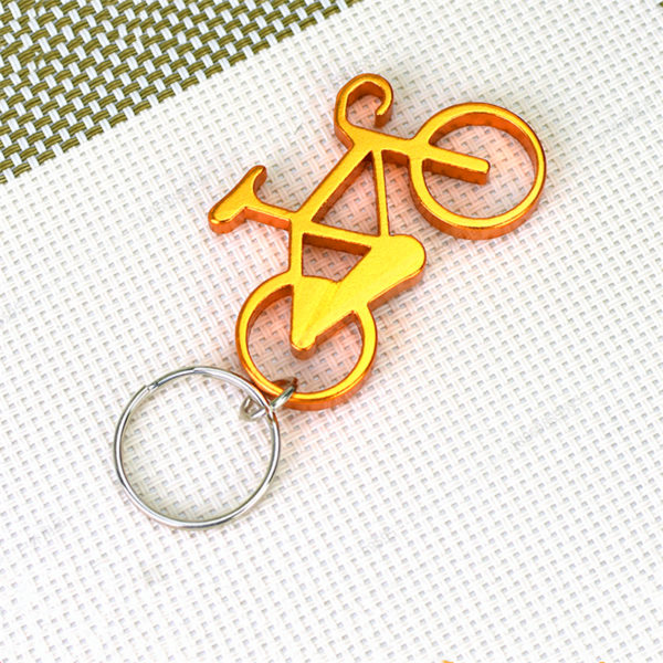 Bicycle Shaped Bottle Opener with Keyring - 图片 2