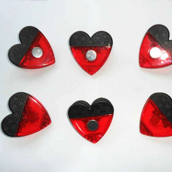 Heart Shaped Translucent Magnetic Power Memo Clip - 图片 2