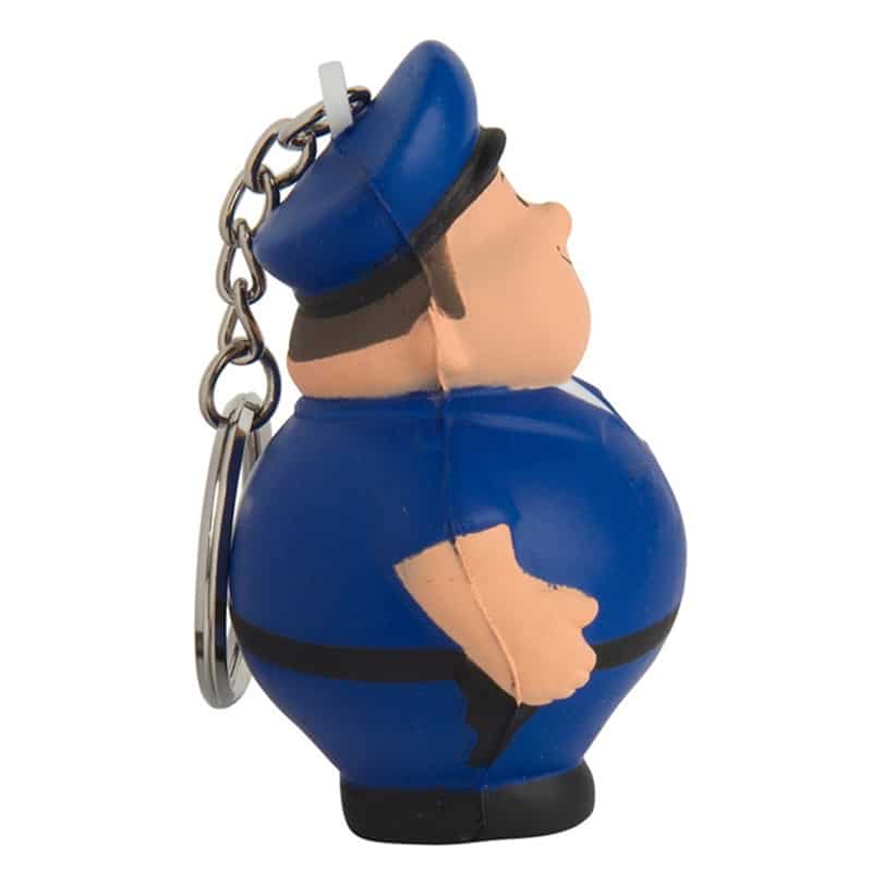 Squishy Policeman Figure Stress Ball Keychain - 图片 2