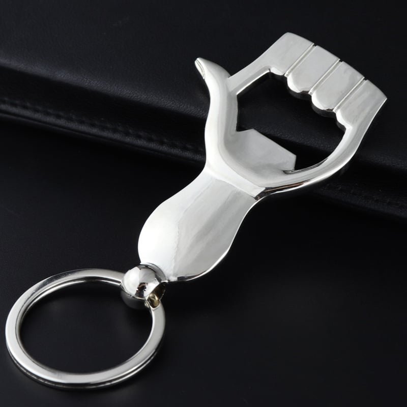 Thumb-Shaped Bottle Opener Keychain - Image 2