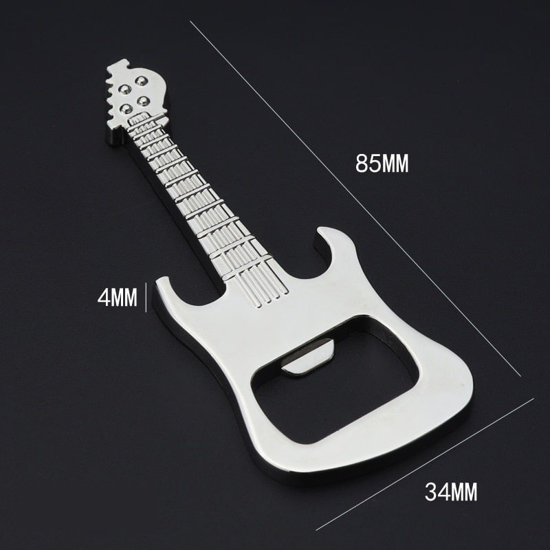 Guitar-Shaped Bottle Opener Keychain - Image 2