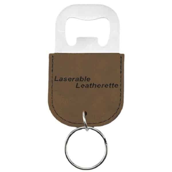 Leather Bottle Opener Keychain - 图片 2