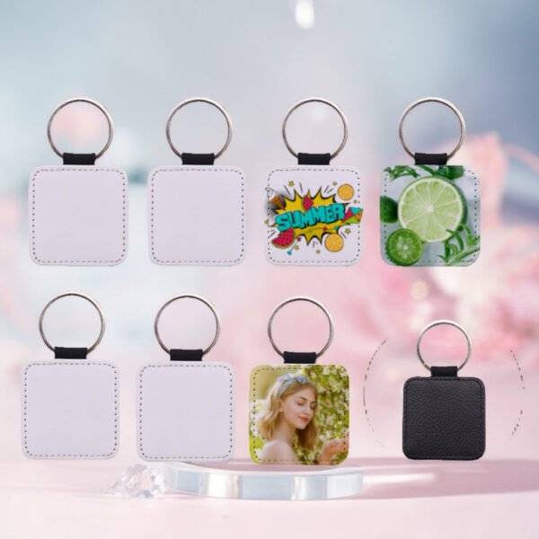 PU Heat Transfer square Keychain - Image 2
