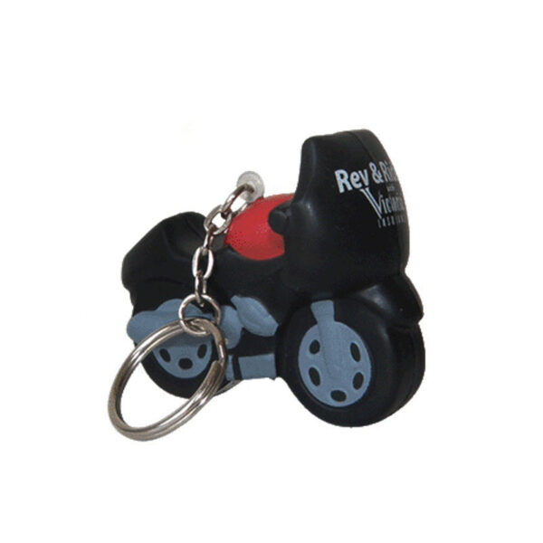 PU Foam Motorcycle Keychain - 图片 2