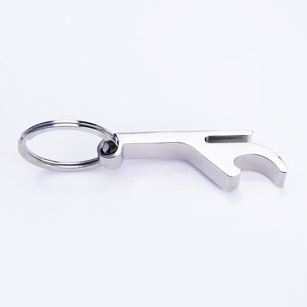Zinc Alloy F-Shaped Bottle Opener Keychain - 图片 2
