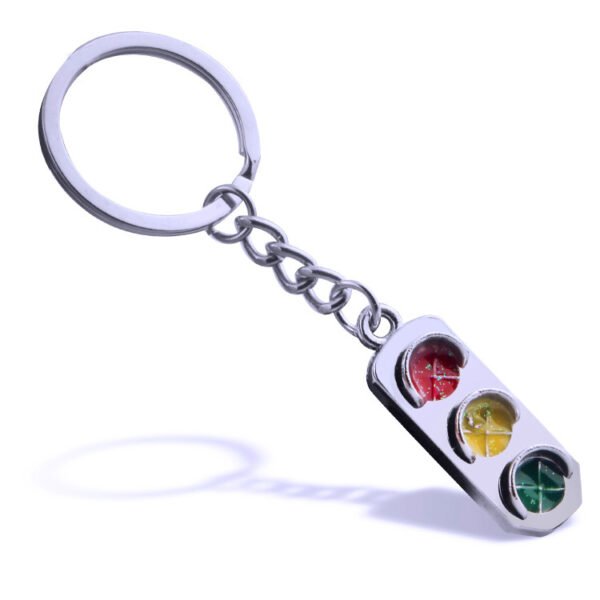 Zinc Alloy Traffic Light Keychain - 图片 2