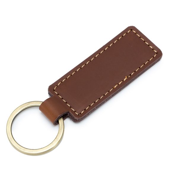 Leather Stitched Strip Key Tag - 图片 2