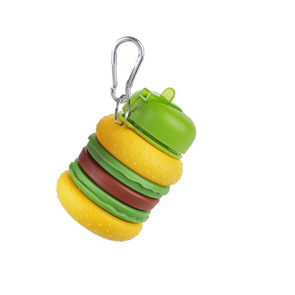 17OZ Hamburger Shape Folding Silicone Bottle - 图片 2