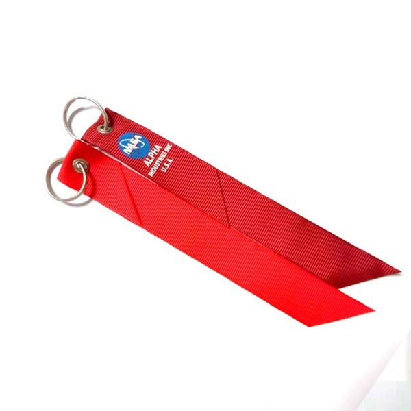 Personalized Silkscreen Double-sided Polyester Ribbon with Keychain - 图片 2