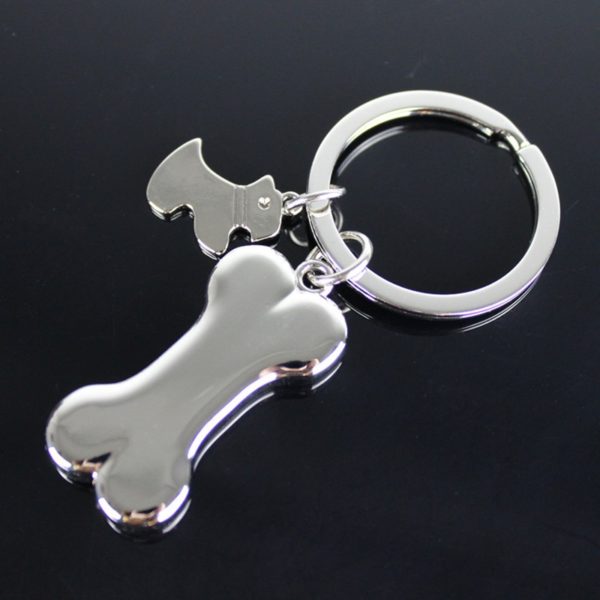 Dogs Love Bones Creative Keychain - 图片 2
