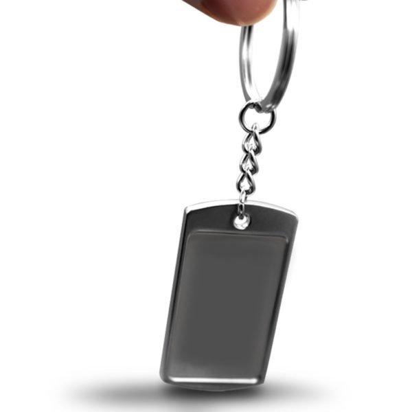 Rectangular License Plate Keychain Laser Logo - Image 2