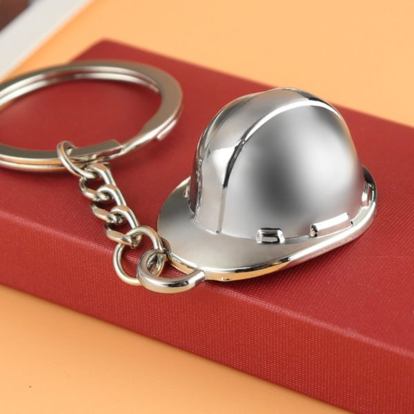 Mini Simulation Metal 3D Helmet Keychain - Image 2