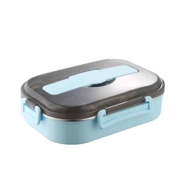 Creative Portable Square Lunch Box with Cutlery - 图片 2