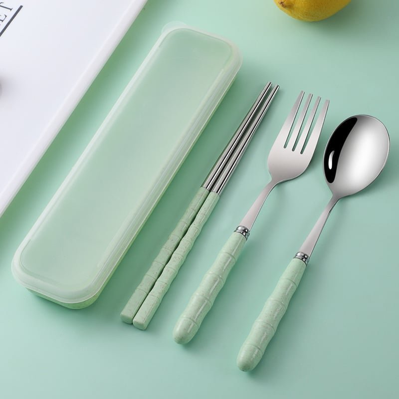 Wheat Straw Portable Tableware Set - Image 2