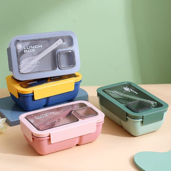 Popular Compartments Plasric Lunch Box - 图片 2