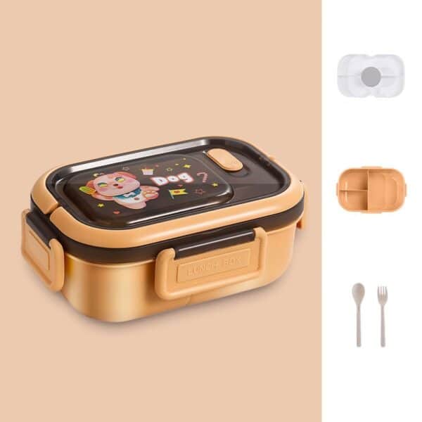 Double Layer Microwaveable Compartments Lunch Box - 图片 2
