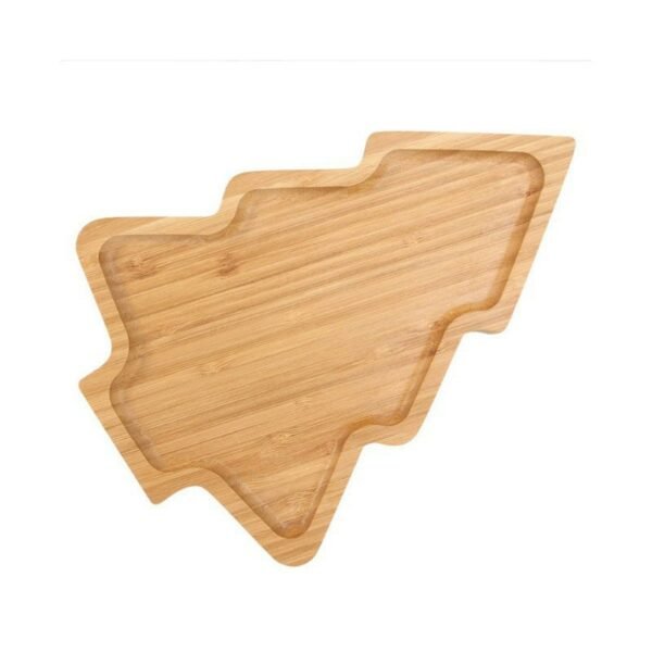 Christmas Tree Shaped Bamboo Tray - 图片 2