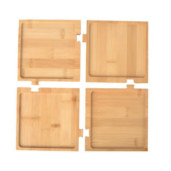 4 In 1 Square Bamboo Tray Set - 图片 2