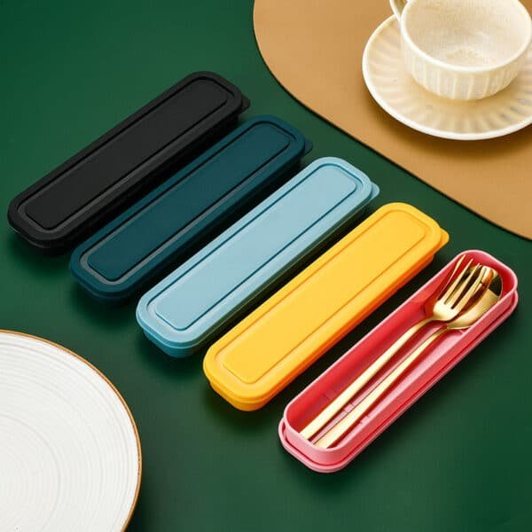 Student 3-piece Stainless Steel Tableware Set - 图片 2
