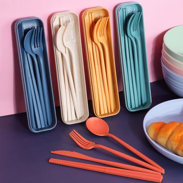 Wheat Straw Tableware Set - Image 2