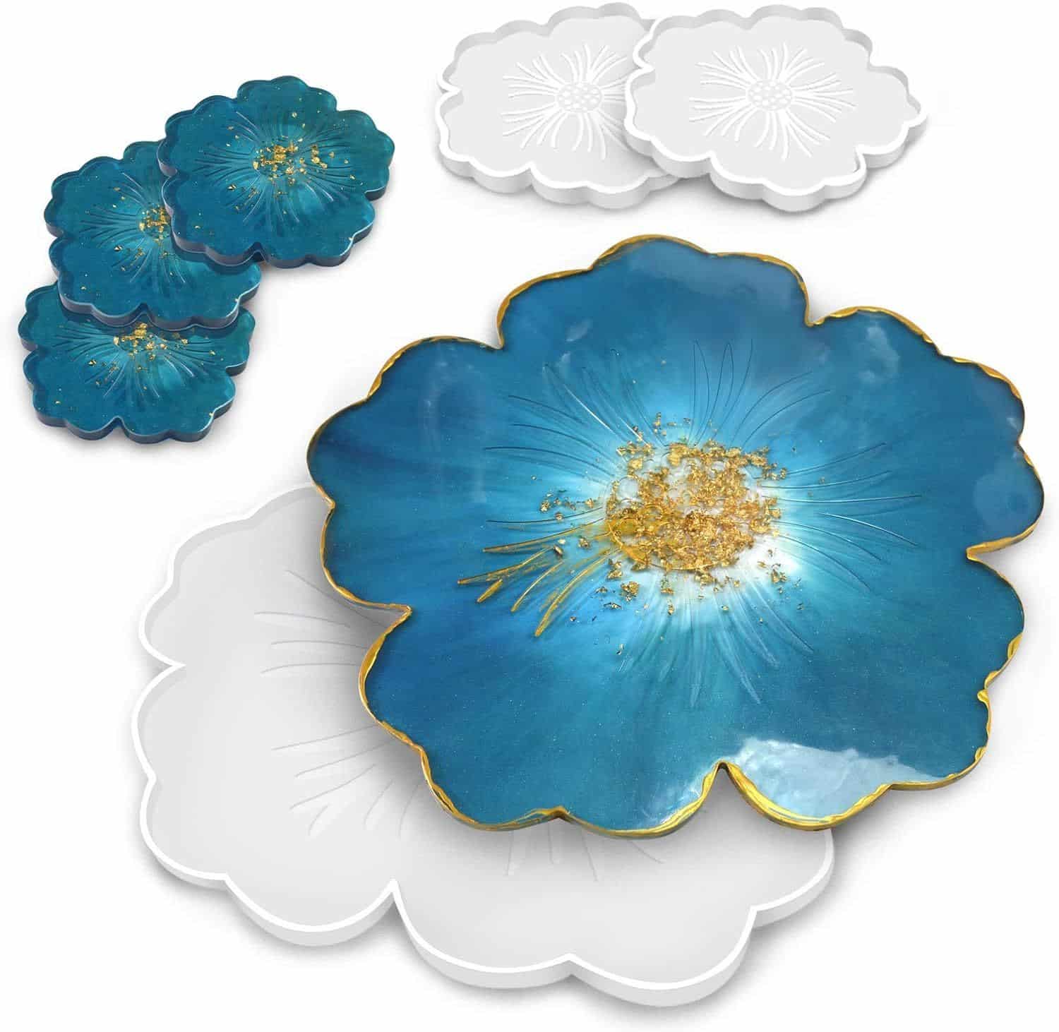Petal Shaped Silicone Coaster with Custom Logo - 图片 2