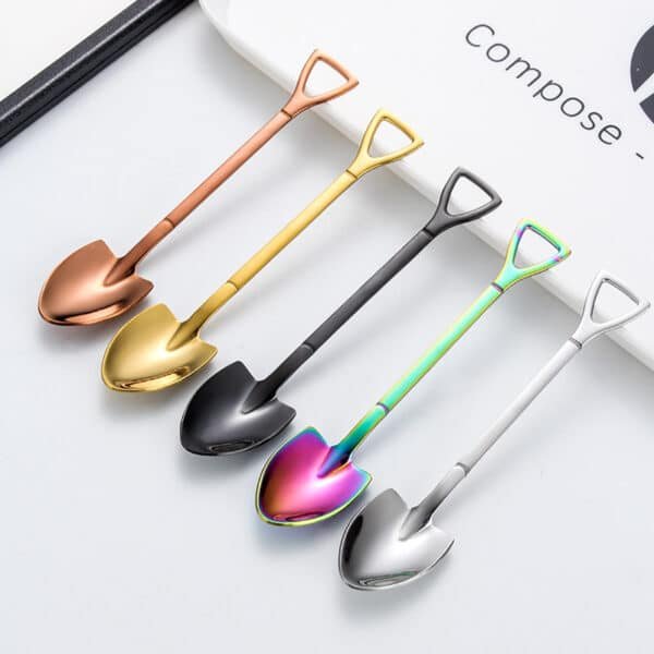 Creative Shovel-shaped Stainless Steel Coffee Spoon - Image 2