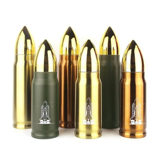 Custom Stainless Steel Bullet Shaped Vacuum Bottle - 图片 2