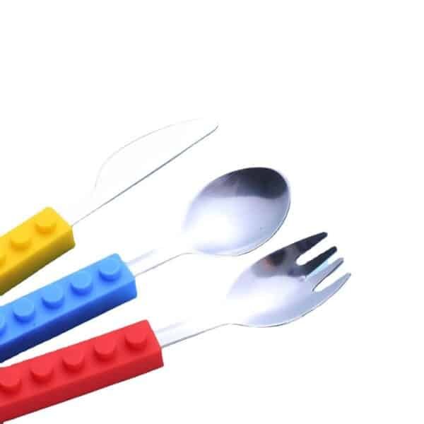 Customized Silicone Building Blocks Knife & Fork & Spoon - Image 2