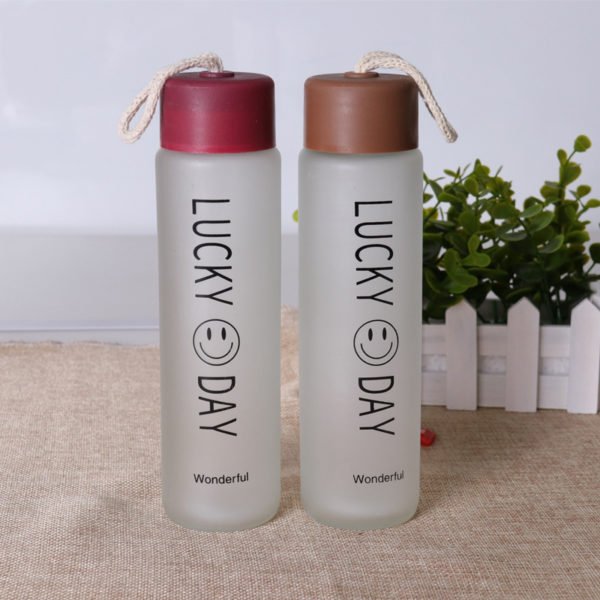 Custom 12oz Glass Bottle With Strap on the Cap - 图片 2