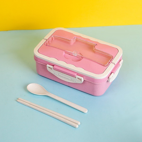 Microwavable Lunch Box Insulated Plastic Square Fast Food Container - 图片 2