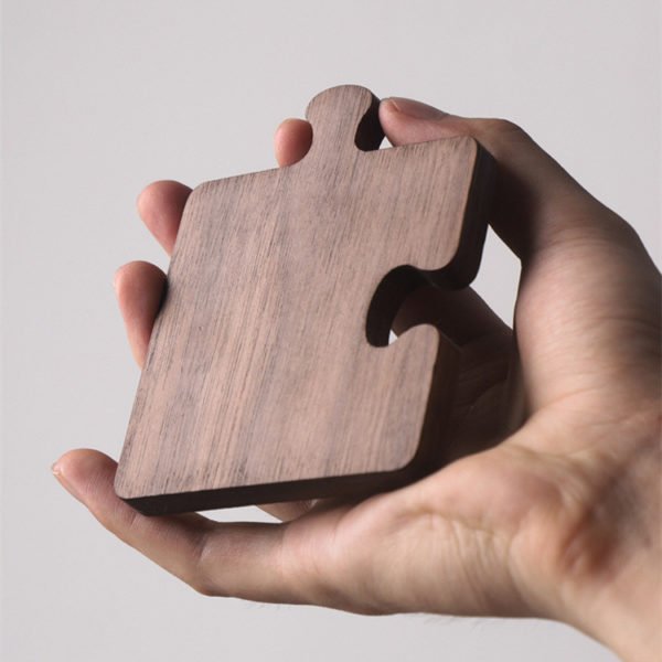 Wooden Puzzle Shaped Insulated Coasters 3.9 * 3.1 inches - 图片 2