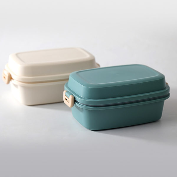 Double Frosted Lunch Box with Cutlery - 图片 2
