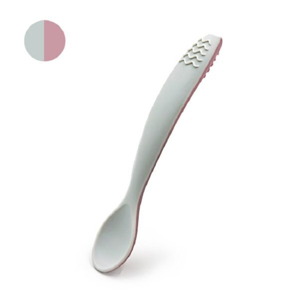 Children- Two-color Silicone Long-handled Spoon - Image 2