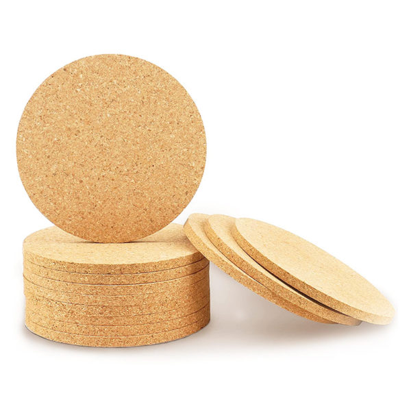 Eco-Friendly Primary Color Cork Coaster 3.5 inches - 图片 2