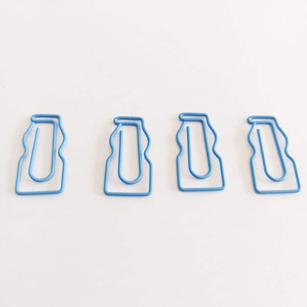 Milk Bottle Shaped Metal Paperclips - Image 2