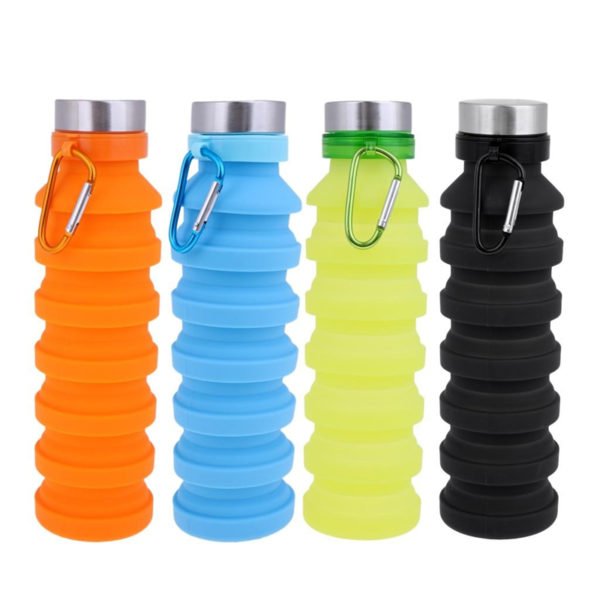 18oz Silicone Portable Travel Water Bottle - Image 2
