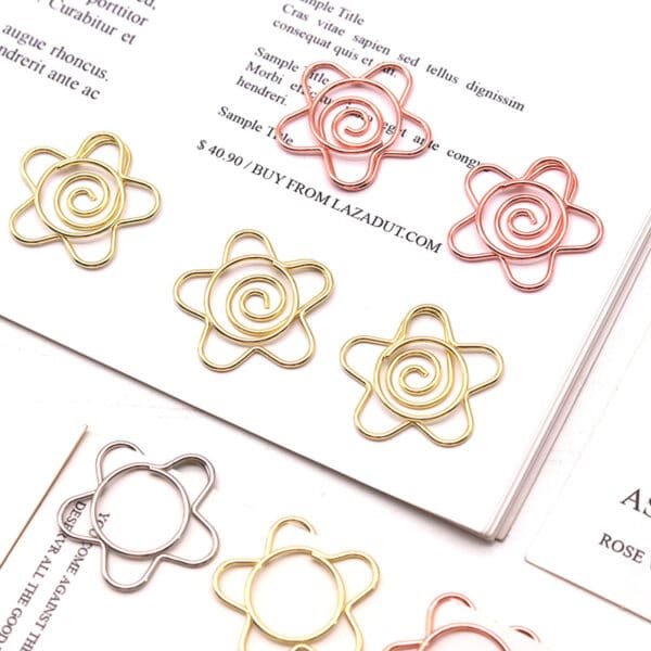Electroplating Flower Shaped Metal Paperclips - Image 2