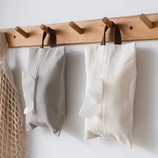 Japanese Style Cotton Linen Fabric Napkin Holder - 图片 2