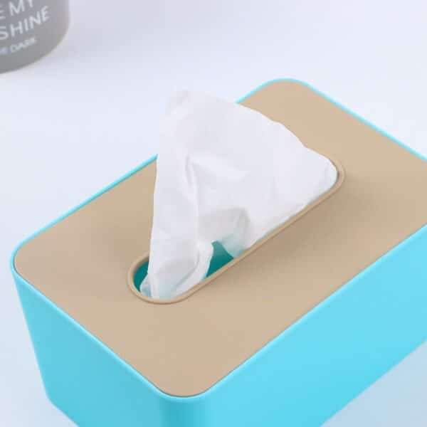 Solid Color PP Plastic Storage Napkin Box - 图片 2