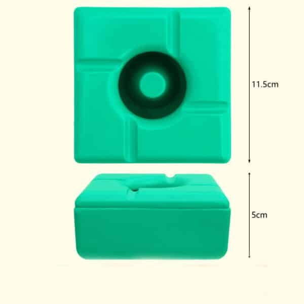 Square Melamine Ashtray with Lid - Image 2