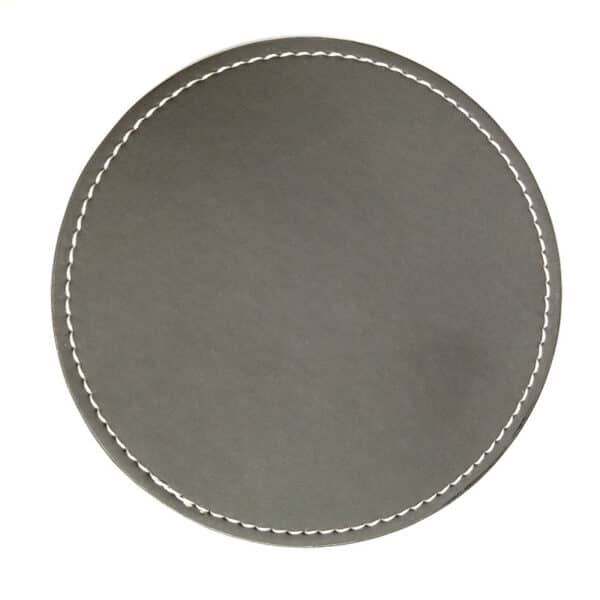 Oil-Edged PU Leather Coaster - 图片 2