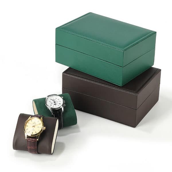 PU Right Angle Flap Watch Gift Box - 图片 2