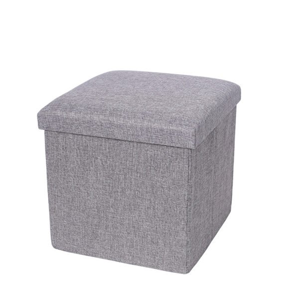 Medium Foldable Cotton-Linen Storage Box - 图片 2