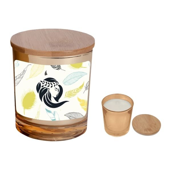 Bamboo Soy Candle With Full Color Label - 图片 2