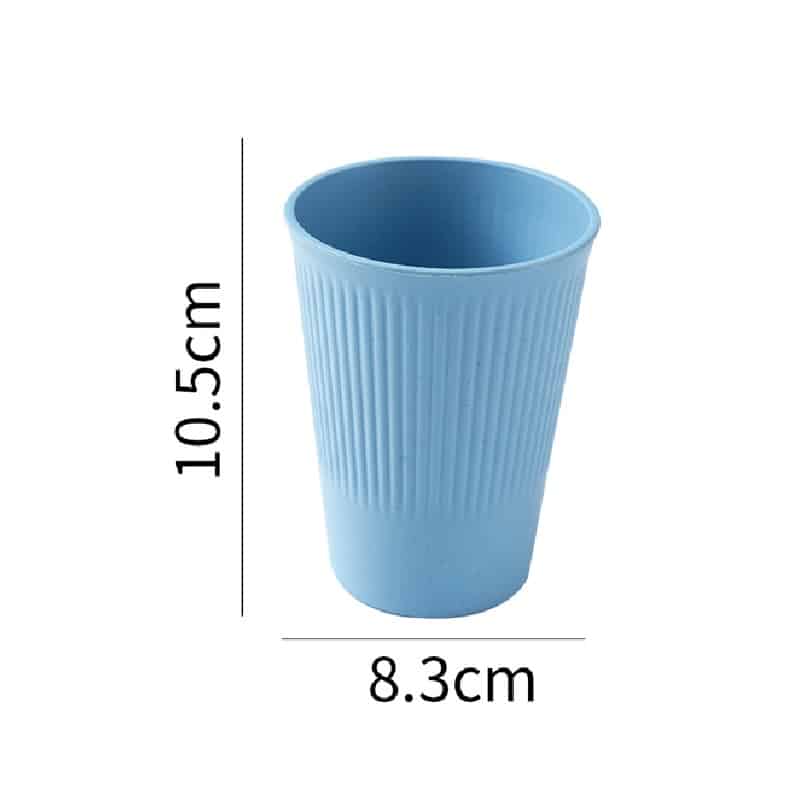Wheat Straw Plastic Vertical Mouthwash Mug 12OZ - 图片 2