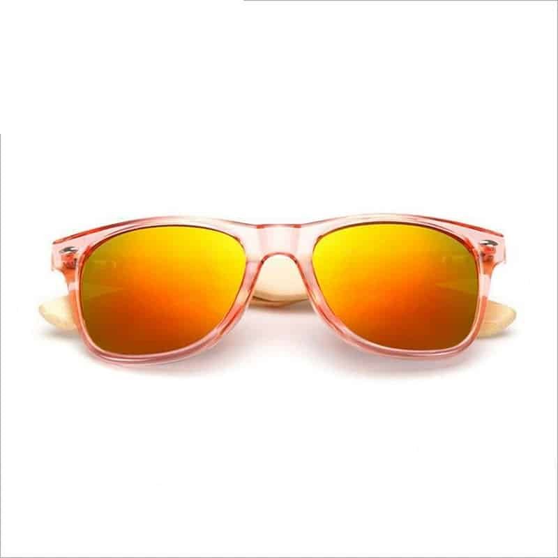 Translucent PC Frame with Bamboo Temples UV400 Sunglasses - Image 2