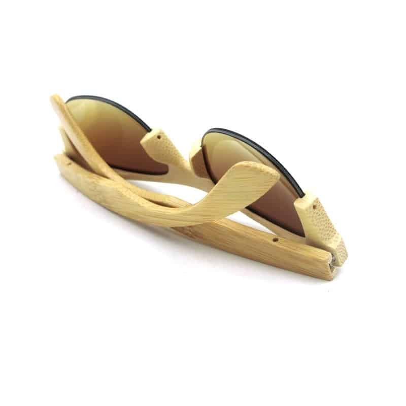 Half Frame Bamboo Sunglasses - 图片 2