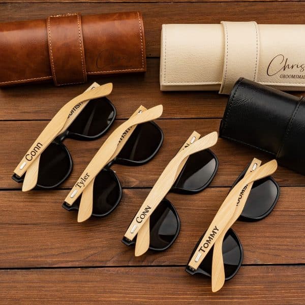 UV400 WoodeSunglassesith PC Lenses - 图片 2